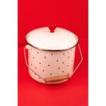 Emaylab Cupid Kalp Desenli Emaye Yoğurt Tenceresi/ Çok Amaçlı Bakraç (20CM-3 Litre) - Görsel 3