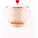 Emaylab Cupid Kalp Desenli Emaye Yoğurt Tenceresi/ Çok Amaçlı Bakraç (20CM-3 Litre) - Görsel 4