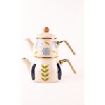 Emaylab  Bloom Emaye Çaydanlık El Yakmaz Kulplu