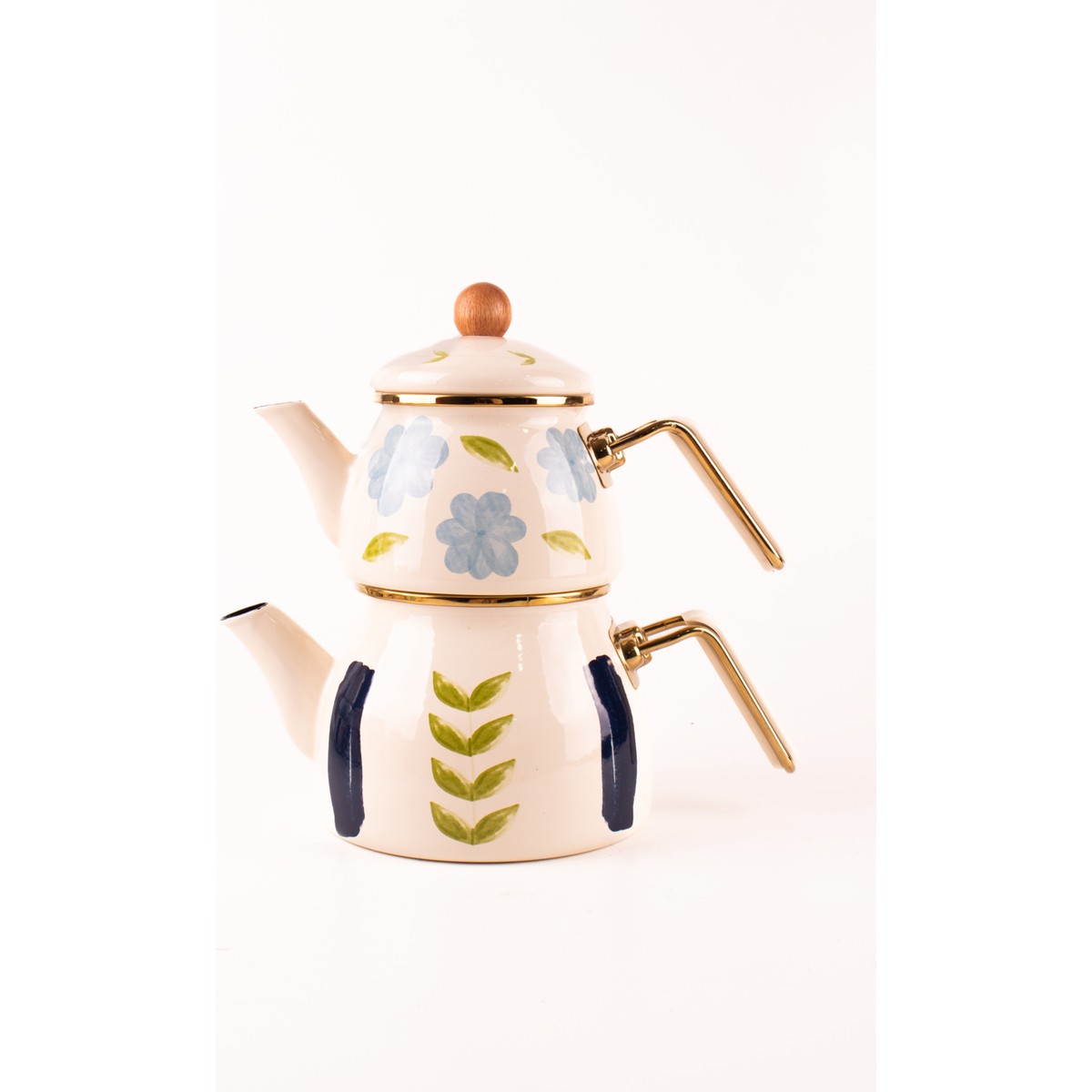 110000966617318.jpg Emaylab Bloom Emaye Çaydanlık El Yakmaz Kulplu - Görsel 1