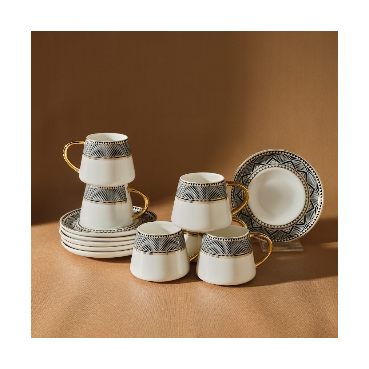 110000967766711.jpg Karaca Globe 6 Kişilik Kahve Fincanı Takımı 80 ml - Görsel 1