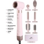 Pirantech KS611 Style-Airbreeze 6 Başlıklı Saç Şekillendirme ve Kurutma Seti - Bukle, Hacim, Hızlı Kurutma