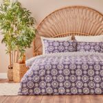 Bella Maison %100 Pamuk Ranforce Misa King Size Nevresim Seti Mor (260x240 cm)