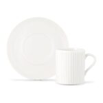 Madame Coco Ligne Porselen Kahve Fincan Seti 6 Parça Zarif Beyaz Renk Özel Tasarım Şık Model - Görsel 2