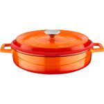 Lava Döküm Beşli Tencere Tava Seti Trendy-Turuncu - Görsel 3