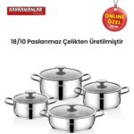 Kahramanlar Yağmur 8 Parça Tencere Seti - Görsel 3