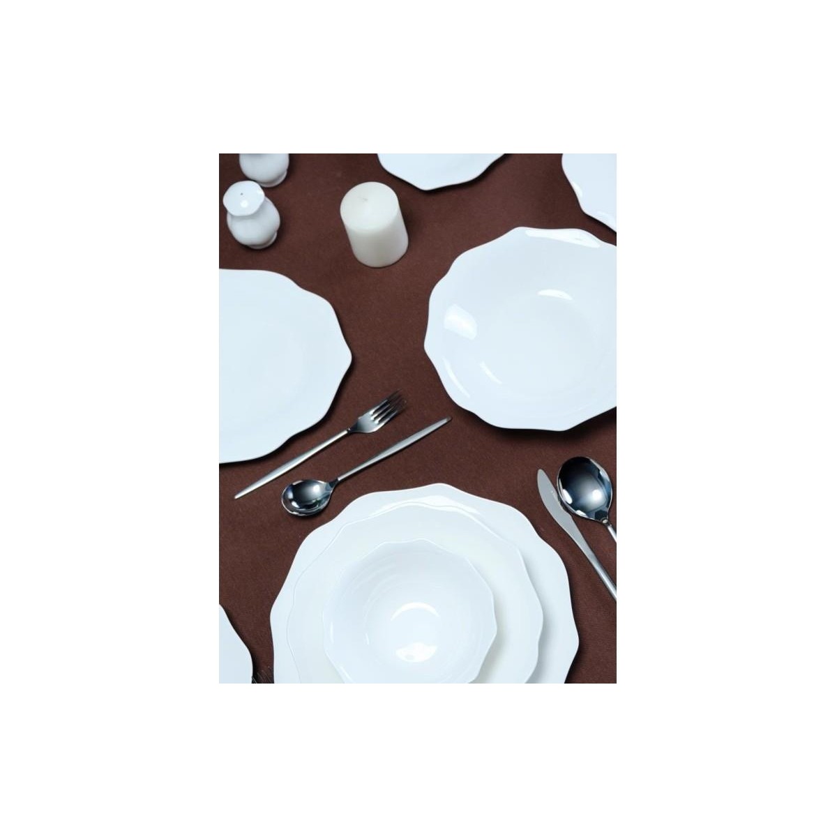 110000974380210.jpg Maxx Doria Pure Star 12 Kişilik 60 Parça Yemek Takımı PA2075 - Görsel 1