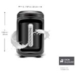 Karaca Hatır Hüps Quartz Közde Türk Kahvesi, Sütlü Türk Kahvesi, Sütlü İçecek Hazırlama Makinesi 5 Fincan Kapasiteli Bol Köpüklü Black Chrome - Görsel 2