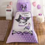 Taç Lisanslı Kuromi Tek Kişilik Pamuk Nevresim Takımı