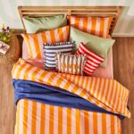 Bella Maison %100 Pamuk Line Tek kişilik Nevresim Takımı Turuncu (160x220 cm) - Görsel 2