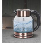 Kiwi Kk-3333 Çelik Tabanlı Cam Su Isıtıcı Kettle