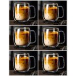 Mis Kitchen  6 Adet Çift Ca mlı Kahve ve Çay Kupası Espresso Bardağı Çift Cidarlı Bardak Seti 250  ml