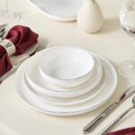 Karaca Stream Bone Saturn 53 Parça 12 Kişilik Yemek Takımı Platin