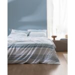 Madame Coco Sorel Çift Kişilik %100 Pamuk Ranforce Baskılı Nevresim Takımı - Turkuaz