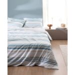 Madame Coco Sorel Çift Kişilik %100 Pamuk Ranforce Baskılı Nevresim Takımı - Turkuaz - Görsel 2