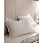 Madame Coco Melicia Tek Kişilik Pamuklu Çizgili Saten Nevresim Takımı - Ekru - Görsel 5