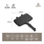 Amboss Ambos KUV-0274 Kuvars Ocak Üstü Döküm El Tost Makinesi Siyah - Görsel 3