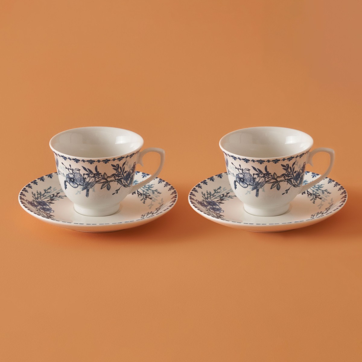 110000982213468.jpg Bella Maison Bleu Blanc 2'li Kahve Fincanı Seti Mavi (90 cc) - Görsel 1