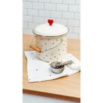 Emaylab Cupid Kalp Desenli Emaye Yoğurt Tenceresi/ Çok Amaçlı Bakraç (20CM-3 Litre) - Görsel 2