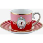 Pip Studio Love Birds Kırmızı Porselen Kahve Fincanı 125 ml