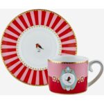 Pip Studio Love Birds Kırmızı Porselen Kahve Fincanı 125 ml - Görsel 3