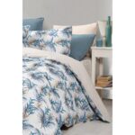 My Story Lastikli Çarşaflı Çift Kişilik Nevresim Takımı Monblue - Görsel 2