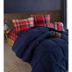 Clasy Wellsoft Yorgan Seti Çift Kişilik Life Is V5 Lacivert