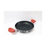 Renkli Çiçekler 22 cm  Desenli Teflon Tava Yumurta Melemen Tavası Pişirme Tava - Görsel 5