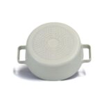 Es Dekor Fika Cam Kapaklı Alüminyum Döküm Derin Tencere 22CM Bej - Görsel 4