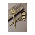 Matmel Moreno Gold Sofralarınıza Şıklık Katacak  30 Parça 6 Kişilik Çatal- Kaşık  Takımı - Görsel 2