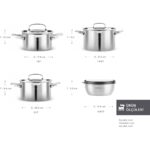 Karaca Burgaz 8 Parça Çelik Tencere Seti - Görsel 2