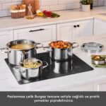 Karaca Burgaz 8 Parça Çelik Tencere Seti - Görsel 3