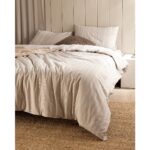 Madame Coco Amelia Tek Kişilik Pamuklu Armürlü Nevresim Takımı - Taş - Görsel 2