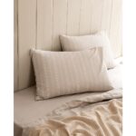 Madame Coco Amelia Tek Kişilik Pamuklu Armürlü Nevresim Takımı - Taş - Görsel 5