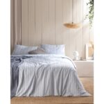 Madame Coco Amelia Tek Kişilik Pamuklu Armürlü Nevresim Takımı - Mavi