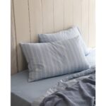 Madame Coco Amelia Tek Kişilik Pamuklu Armürlü Nevresim Takımı - Mavi - Görsel 5