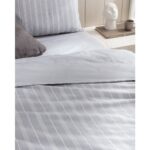 Madame Coco Amelia Tek Kişilik Pamuklu Armürlü Nevresim Takımı - Gri - Görsel 3