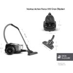 Karaca Vantuz Action Force X10 899 Watt Toz Torbasız Elektrikli Süpürge Black - Görsel 2