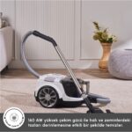 Karaca Vantuz Action Force X10 899 Watt Toz Torbasız Elektrikli Süpürge White - Görsel 3