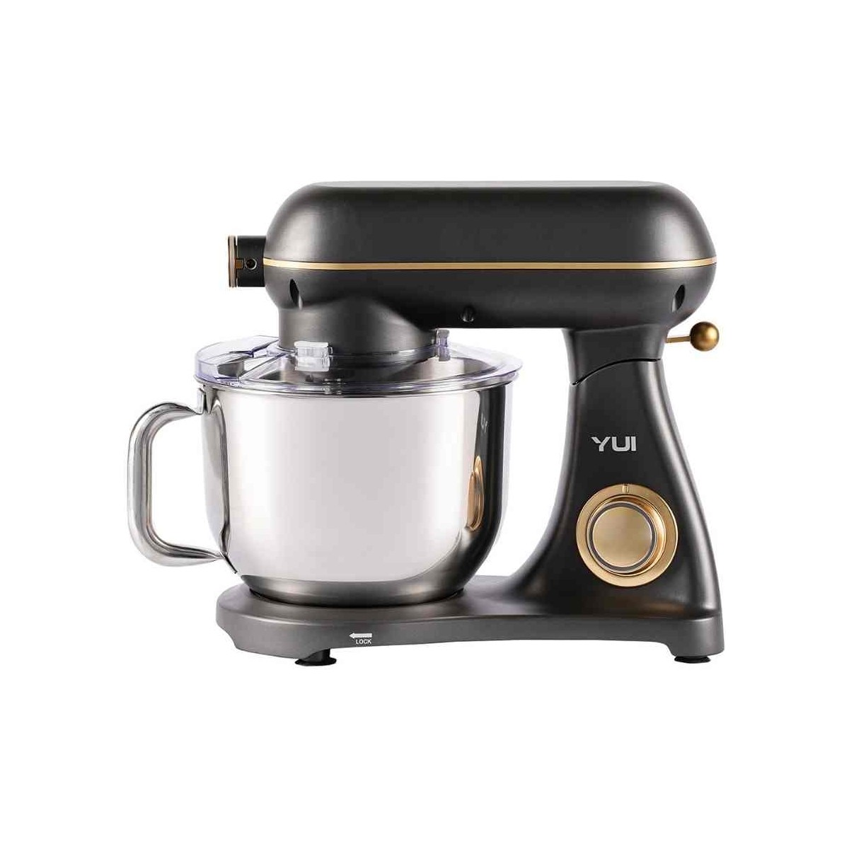 110000991280853.jpg Yui M122 1800 W 6 Litre Alüminyum Döküm Hamur Makinesi Stand Mikser - Görsel 1