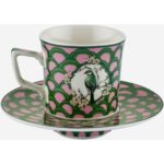 Chiara Alessi Allure Yeşil Porselen Kahve Fincan Seti 120 ml - Görsel 5