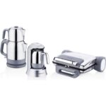 Korkmaz Inox 7 Parça Elektro Set Paslanmaz Çelik Modern Tasarım 4 Fincan Kahve Kapasitesi