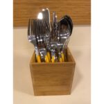 Plus Home Kaşık Çatal Bıçak Takımı 24 Parça Çelik Sarı Kulplu - Görsel 4