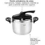 Teknotrust Silver Trend Paslanmaz Çelik 6 Litre Düdüklü Tencere - Görsel 5
