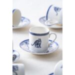 Acar Pars 6 Kişilik Porselen Kahve Fincanı Takımı – 90 ml - Görsel 3