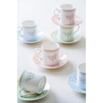 Acar Sakura 6 Kişilik Porselen Kahve Fincanı Takımı – 90 ml