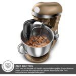 Karaca Mastermaid Chef Pro Çift Kollu 1750 W Stand Mikser – Ceviz Kahverengi, Yüksek Güçlü ve Dayanıklı Mutfak Yardımcısı - Görsel 4