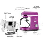 Karaca Mastermaid Chef Pro Çift Kollu Stand Mikser Fushia Love 1750W - Görsel 3