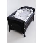 Bebemin Dünyası Maral Örgülü Park Beşik Uyku Seti Gri - Görsel 2