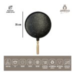 Amboss Olivin Döküm Granit Pizza Gözleme Tavası - Görsel 4